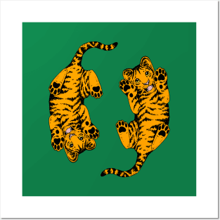Twin Tiger Cubs Posters and Art